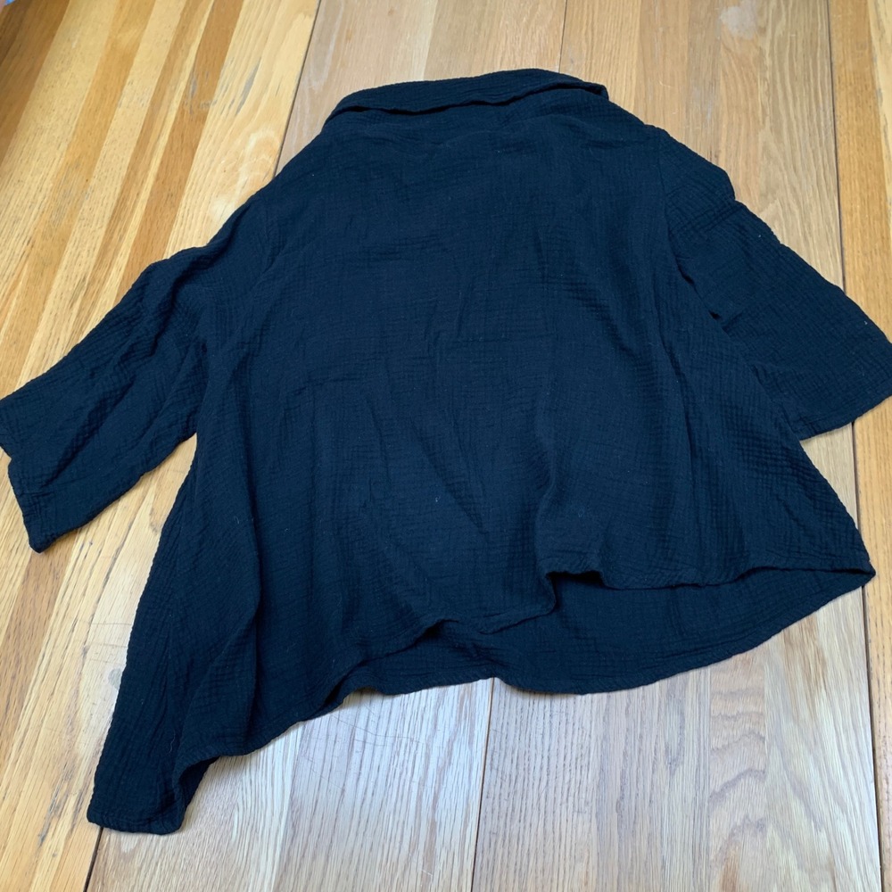bryn Walker Black Textured Cowl Neck Blouse - Picture 5 of 9
